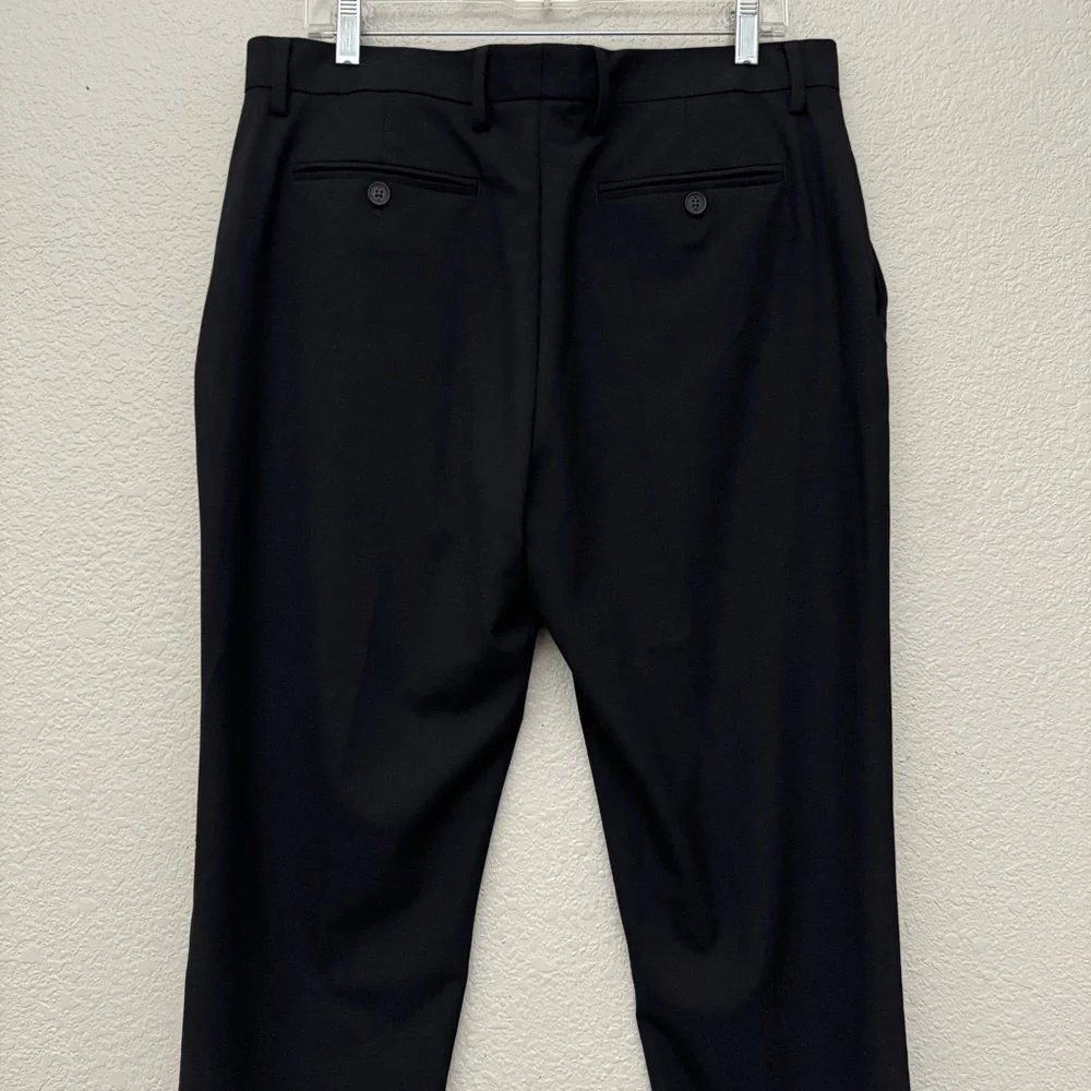 Banana Republic Modern Classic‎ Plain Weave Suit Trouser Pants Black Size 33x30